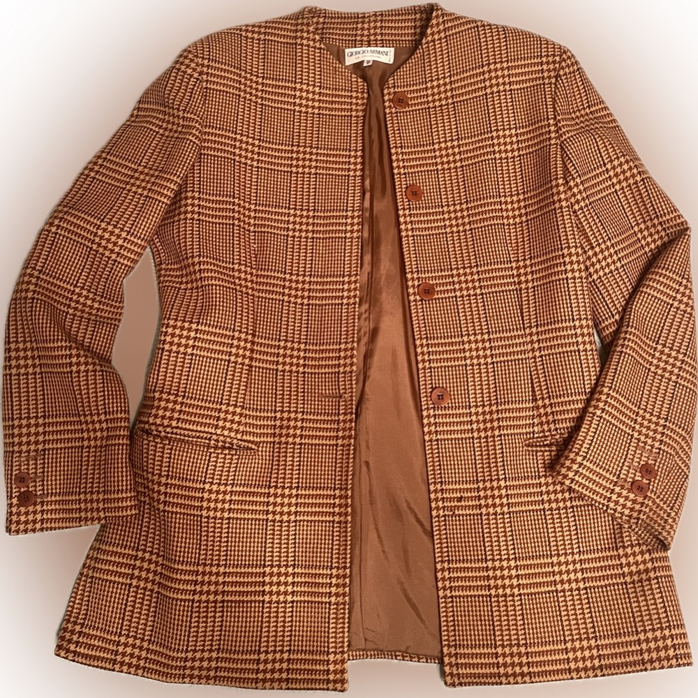 Vintage 90s Giorgio Armani Collection tweed jacket